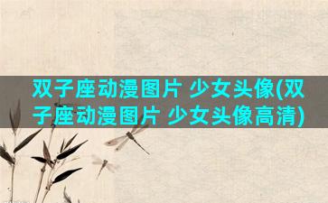 双子座动漫图片 少女头像(双子座动漫图片 少女头像高清)